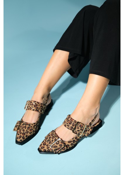 Paloma Siyah Sarı Desenli Tokalı Kadın Sandalet fiyatları