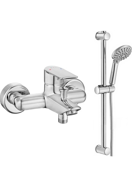 Eca Lia Banyo Bataryası + Eca Logica Sürgülü Duş Seti Üst Takımı
