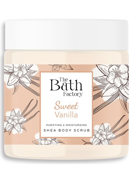 The Bath Factory Nemlendirici ve Arındırıcı Shea Vücut Peelingi - Vanilya Aromalı 300 gr