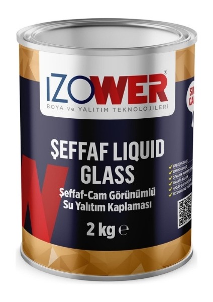 Izower Şeffaf Liquid Glass Su Yalıtımı- 2 kg