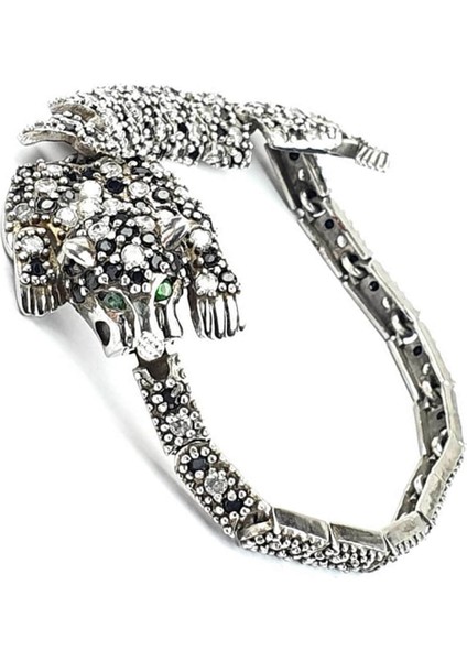 Kaplan figürlü İtalyan tasarimi gümüş tasarım bileklik fiyatları