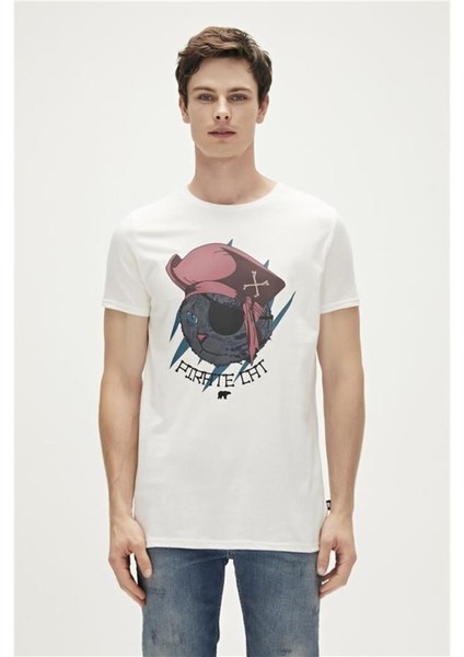 PIRATE T-SHIRT Beyaz Erkek T-Shirt 23.01.07.021-C04