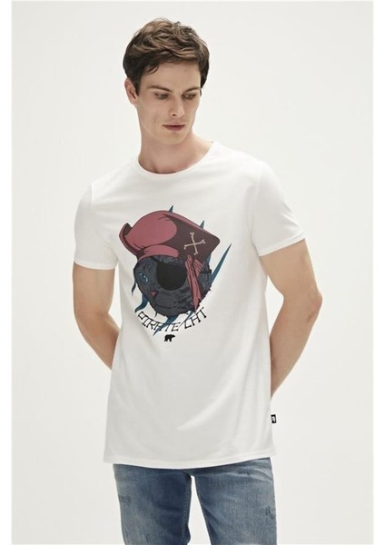 PIRATE T-SHIRT Beyaz Erkek T-Shirt 23.01.07.021-C04 fiyatları
