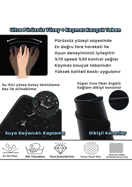 Evet Uygun 40X30CM Mouse Pad Kaymaz Kauçuk Taban Dikişli Gaming Oyuncu Mousepad Ejderha