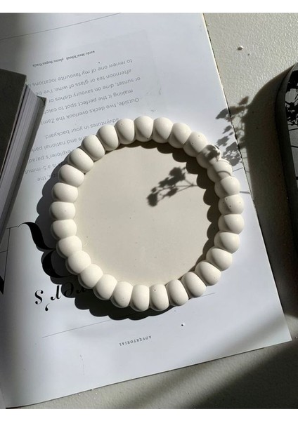 Bubble Dekoratif Beton Tabak Mum Tabağı Takı Tabağı Bardak Altlığı fiyatları