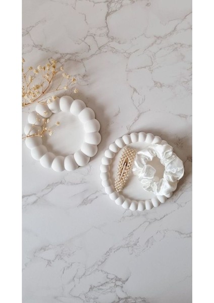 Bubble Dekoratif Beton Tabak Mum Tabağı Takı Tabağı Bardak Altlığı modelleri