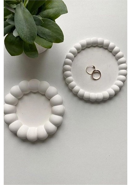 Bubble Dekoratif Beton Tabak Mum Tabağı Takı Tabağı Bardak Altlığı fırsatları