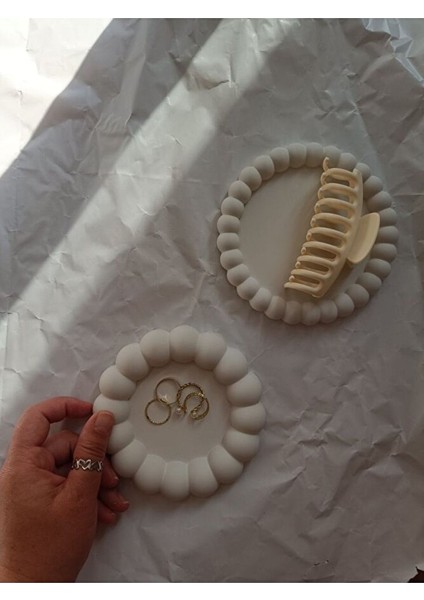 Bubble Dekoratif Beton Tabak Mum Tabağı Takı Tabağı Bardak Altlığı indirimleri