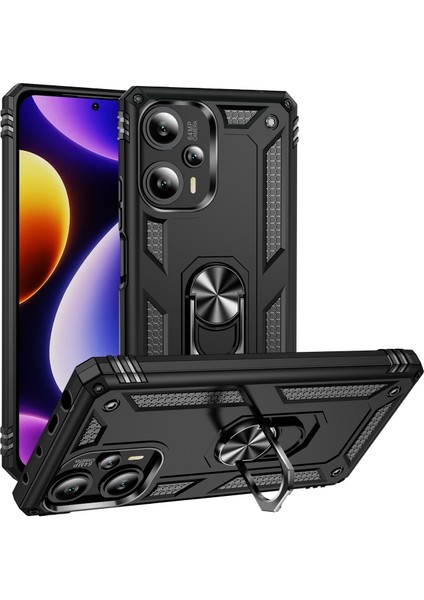 Xiaomi Poco F5 Kılıf Vega Yüzüklü Standlı Tank Kapak