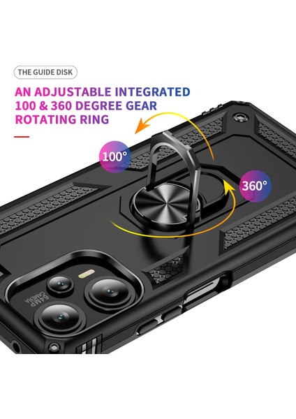 Xiaomi Poco F5 Kılıf Vega Yüzüklü Standlı Tank Kapak fiyatları