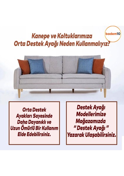 Ahşap Dolap Mobilya Koltuk Kanepe Ayağı Ayakları M8 Civatalı 12 Cm Bağlantı Aparatlı 4'lü Set