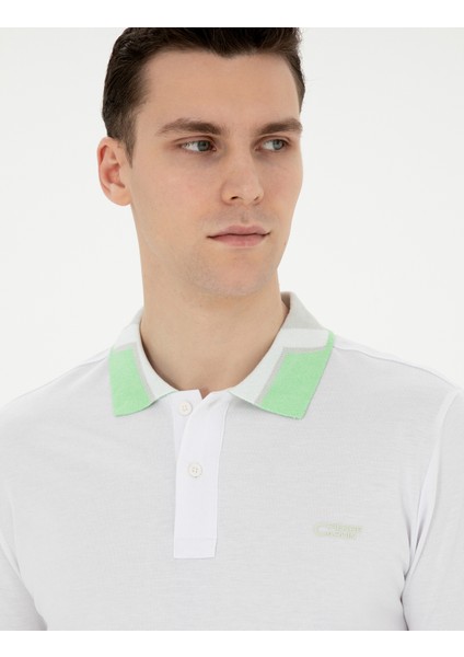 Erkek Beyaz Slim Fit Tişört 50285222-VR013 fiyatları