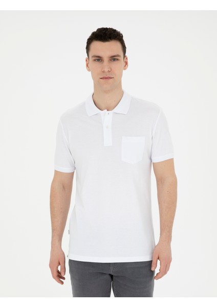 Erkek Beyaz Regular Fit Basic Tişört 50280753-VR013