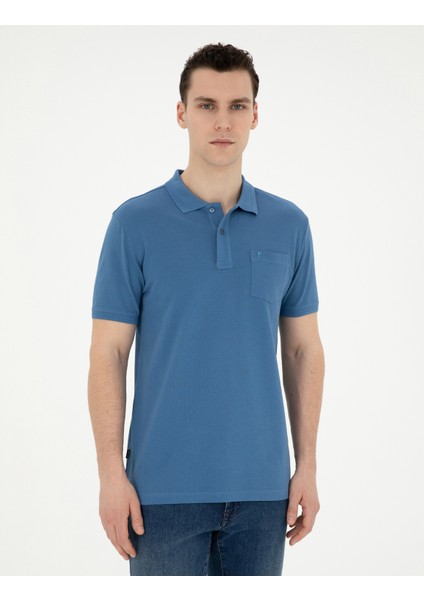 Erkek Koyu Mavi Regular Fit Basic Tişört 50280753-VR032