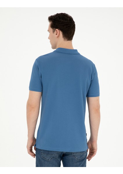 Erkek Koyu Mavi Regular Fit Basic Tişört 50280753-VR032