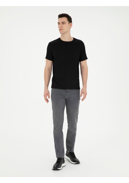 Erkek Gri Slim Fit Jean Pantolon 50288137-Vr024