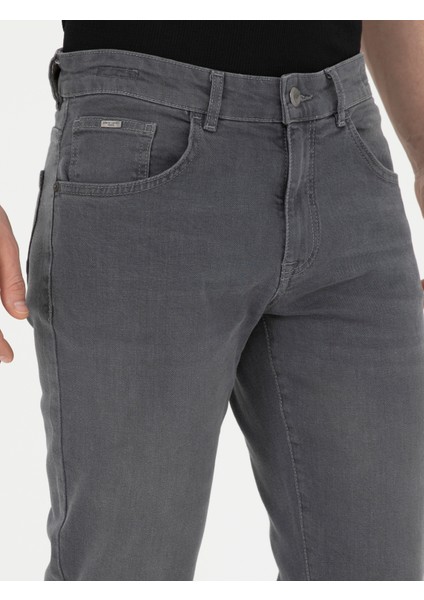 Erkek Gri Slim Fit Jean Pantolon 50288137-Vr024