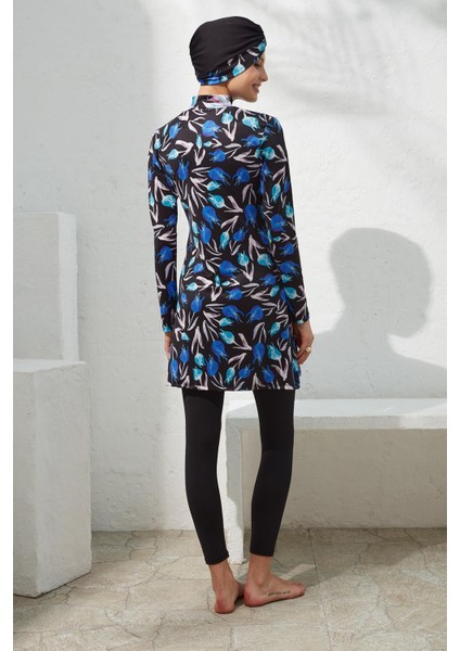 Uzun Kol Desenli Tesettür Mayo 221906 fiyatları
