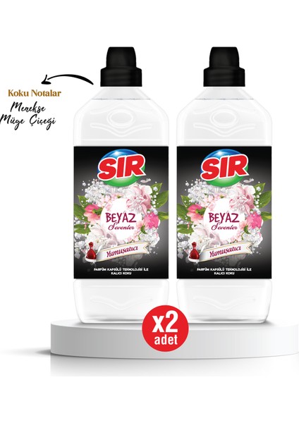 Çamaşır Yumuşatıcısı Beyaz Sevenler 2000 ml 2'li