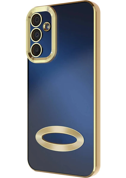 Samsung Galaxy M15 Kılıf Omega Logo Gösteren + Ekran Koruyucu