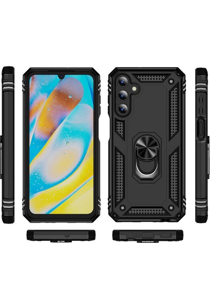 Samsung Galaxy M15 Kılıf Vega Yüzüklü + Ekran Koruyucu