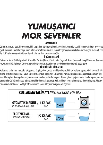 Çamaşır Yumuşatıcısı Mor Sevenler 2000 ml 2'li