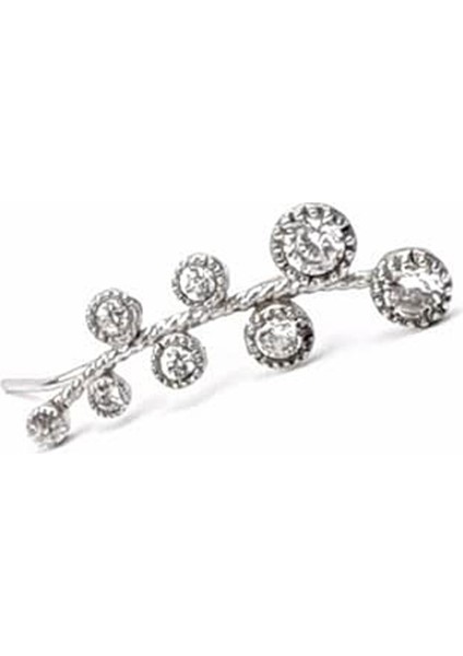 Pırlanta ışıltısında zirkon taşlı gümüş tek earcuff küpe fiyatları