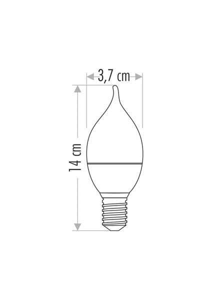 Buji Fılament Ampul Damla Kivrik Uc GünIşığı 8W-2 adet