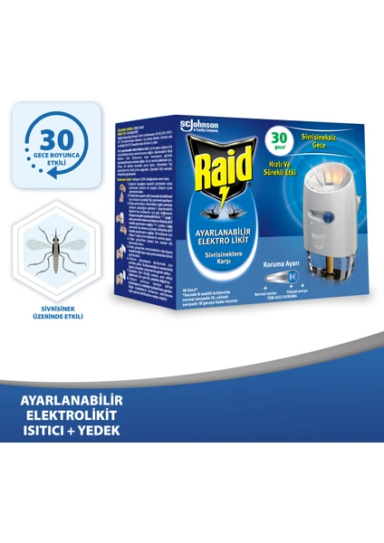 Ayarlanabilir Elektrolikit 30 Gece 21 ml