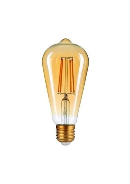 Rustik LED Fılament Ampul Amber 8W