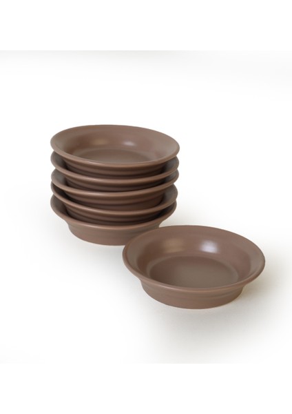 Mat Toprak Taupe Bloom Çerezlik / Sosluk 12 cm 6 Adet 977