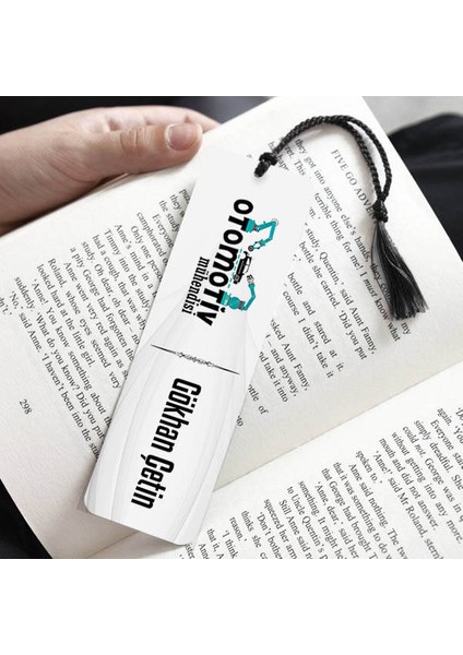 Isme Özel Otomotiv Mühendisi Kitap Ayracı
