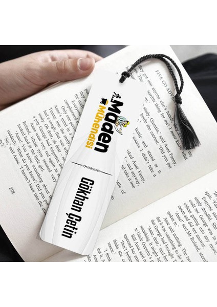 Isme Özel Maden Mühendisi Kitap Ayracı