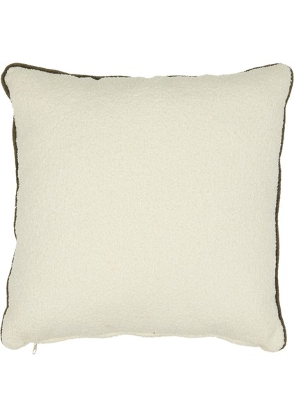 Yeşil Biyeli Beyaz Teddy Kırlent