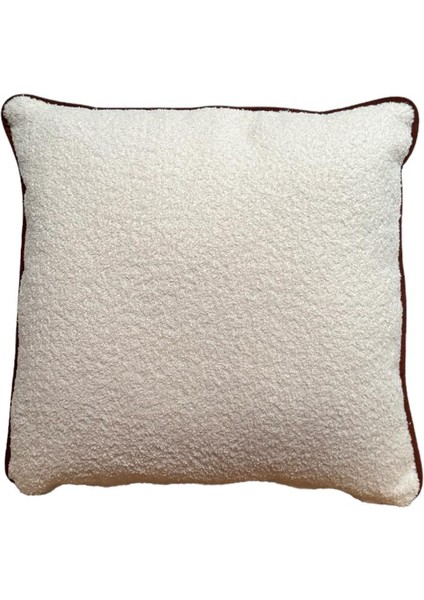 Turuncu Biyeli Beyaz Teddy Kırlent