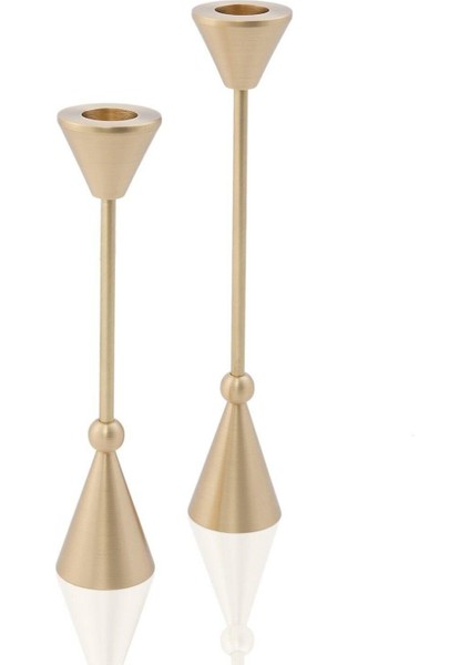 Pirinç El Yapımı Konik Şamdan