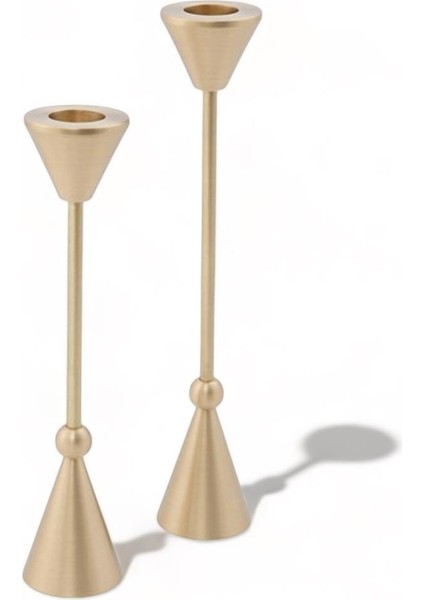 Pirinç El Yapımı Konik Şamdan modelleri