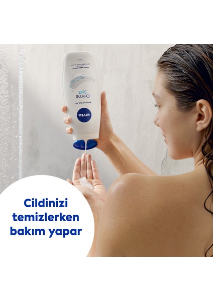 NIVEA Creme Soft Kremsi Dokunuş Banyo Ve Duş Jeli 750ml, Vücut Nemlendirici, Pürüzsüz Cilt, Badem Yağı