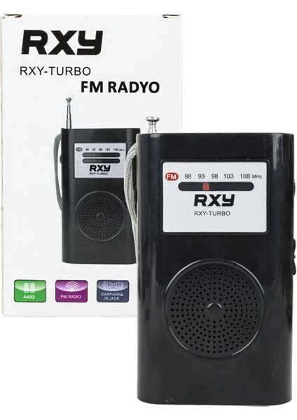 Rxy-Turbo Cep Radyosu - Deprem Çantasına Uygun Taşınabilir Radyo Pil Hediyeli