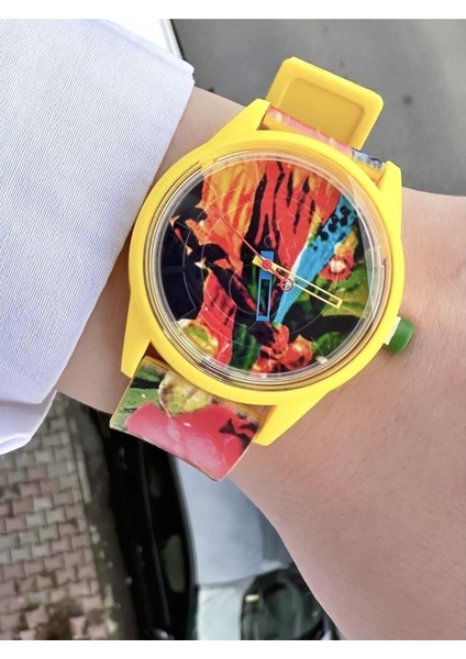 unisex Su Geçirmez Plastik Kordon Kol Saati