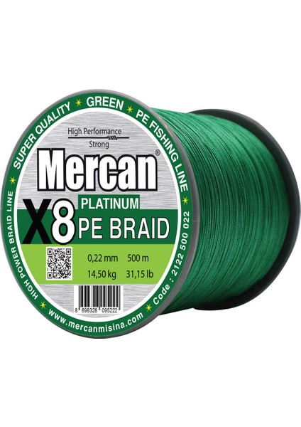 Pe Örgü Platinum X8 Yeşil Ip 500M Misina fiyatları