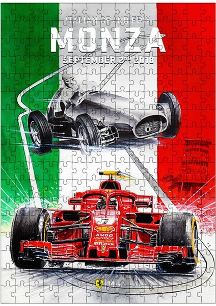 Ahşap Mdf Puzzle Yapboz Formula 1 Monza Pisti 255 Parça 35*50 cm