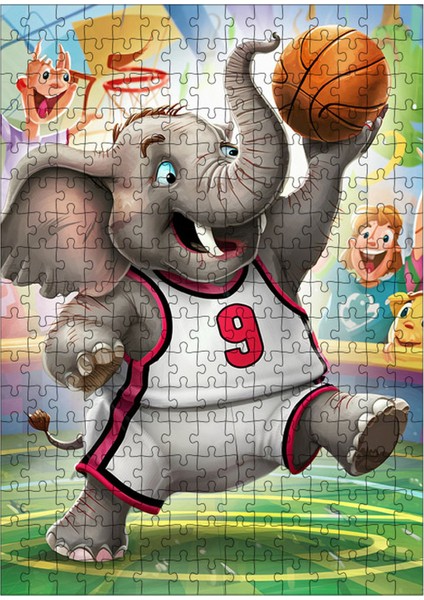 Ahşap Mdf Puzzle Yapboz Basketbol Oynayan Film 255 Parça 35*50 cm