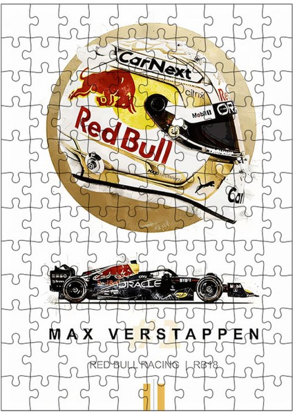 Ahşap Mdf Puzzle Yapboz Max Verstappen Formula 1  120 Parça 25*35 cm