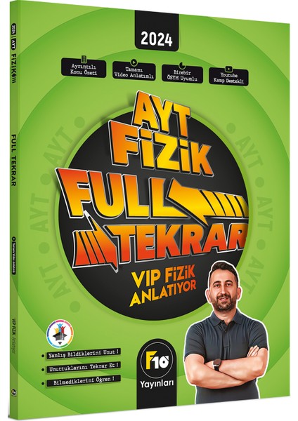 F10 Yayınları Vip Fizik AYT Fizik Full Tekrar Video Ders Kitabı