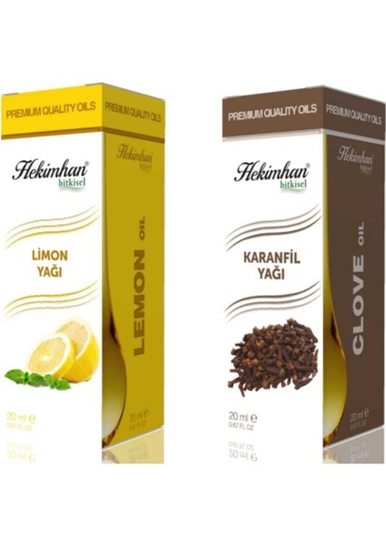 Limon Yağı 20 ml ve Karanfil Yağı 20 ml Avantaj Paketi