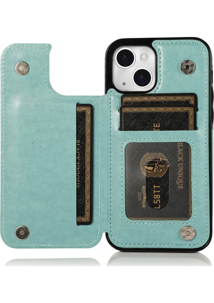 iPhone 15 Plus Pu Deri+Tpu Kart Sahibi Telefon Kılıfı (Yurt Dışından)