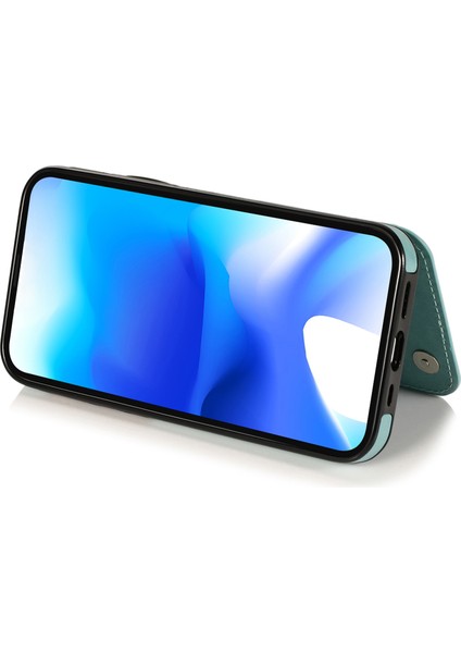 iPhone 15 Plus Pu Deri+Tpu Kart Sahibi Telefon Kılıfı (Yurt Dışından)