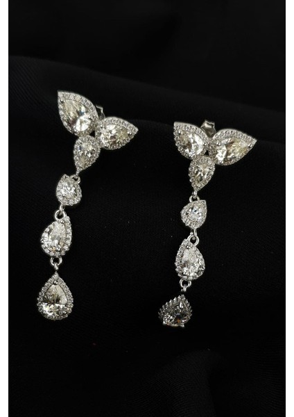 Sky Diamond Taşlı 925ayar Gümüş Şık Küpe fiyatları