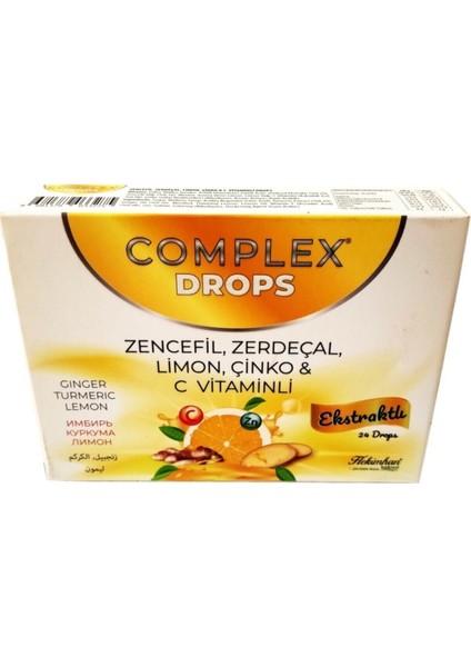 Zencefilli Limonlu C Vitaminli Bitkisel Boğaz Pastili Drops